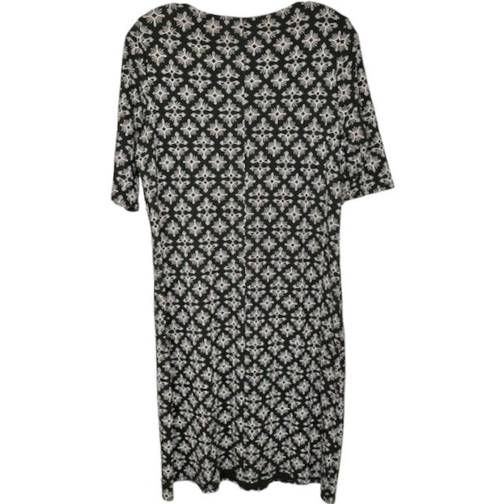 Fair Indigo 100% Organic Pima Cotton T-Shirt Dress - Navy/White - L — image 4 of 8